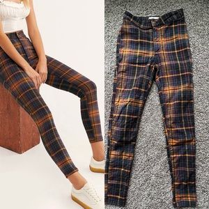 We the free plaid skinny pants